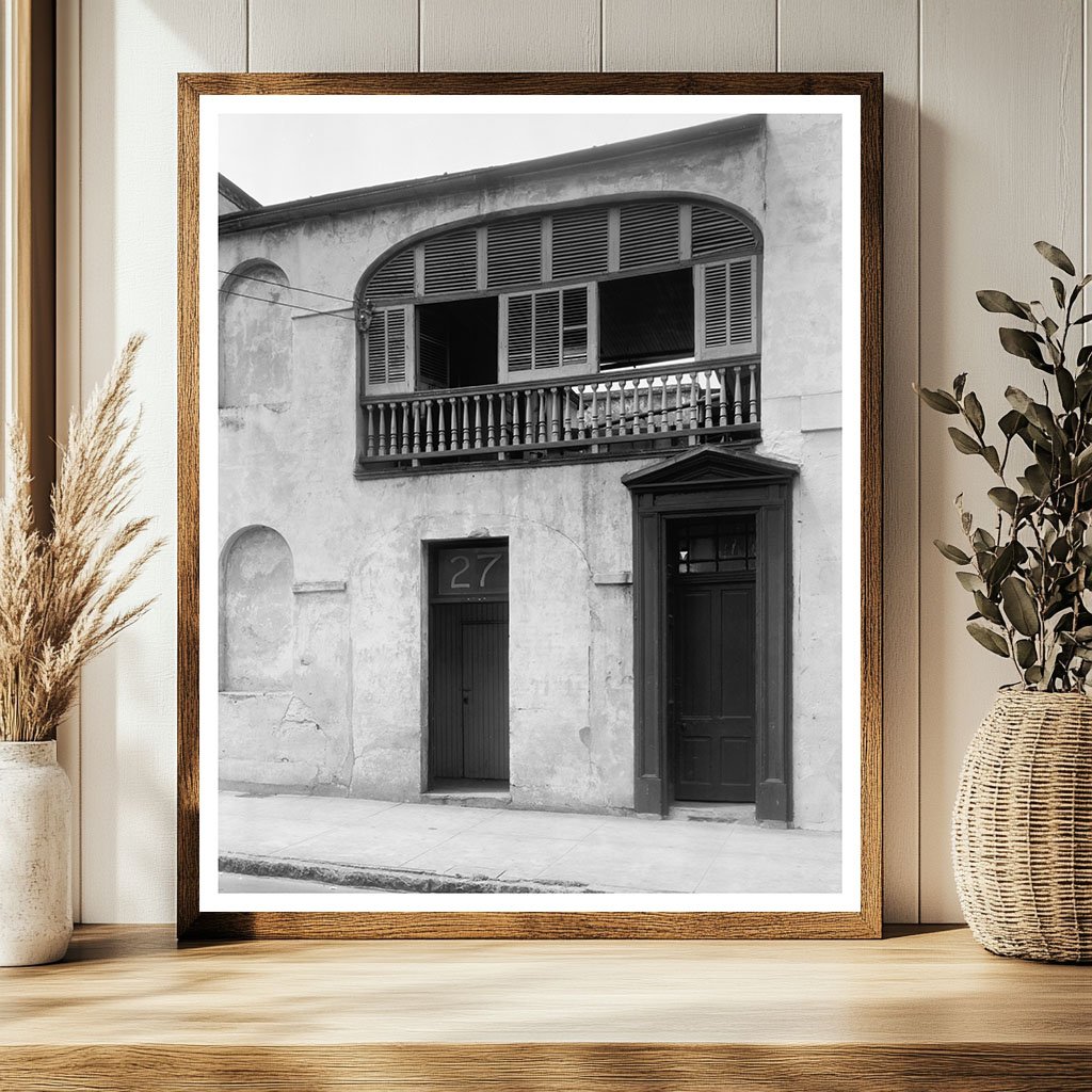 Vintage Charleston Architecture Photo, SC 20th Century