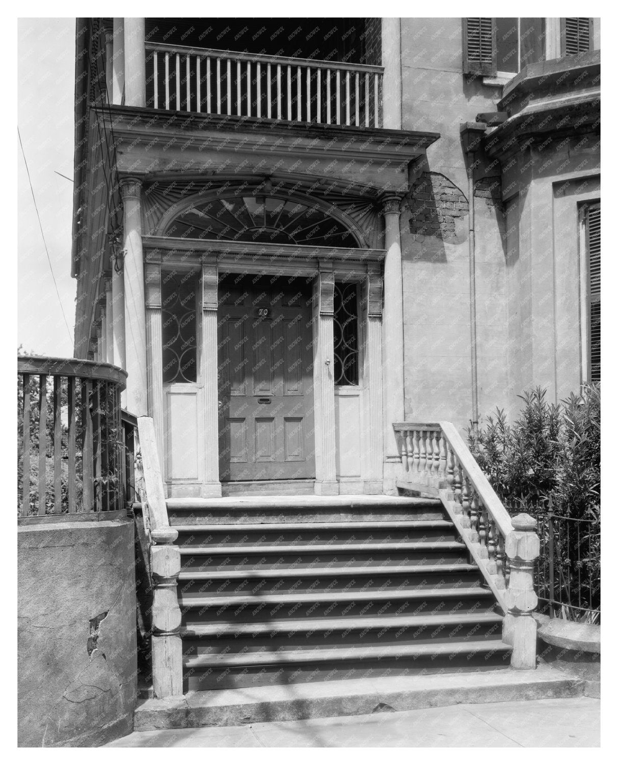 Historic Tradd Street Architecture, Charleston SC, Mid-20th