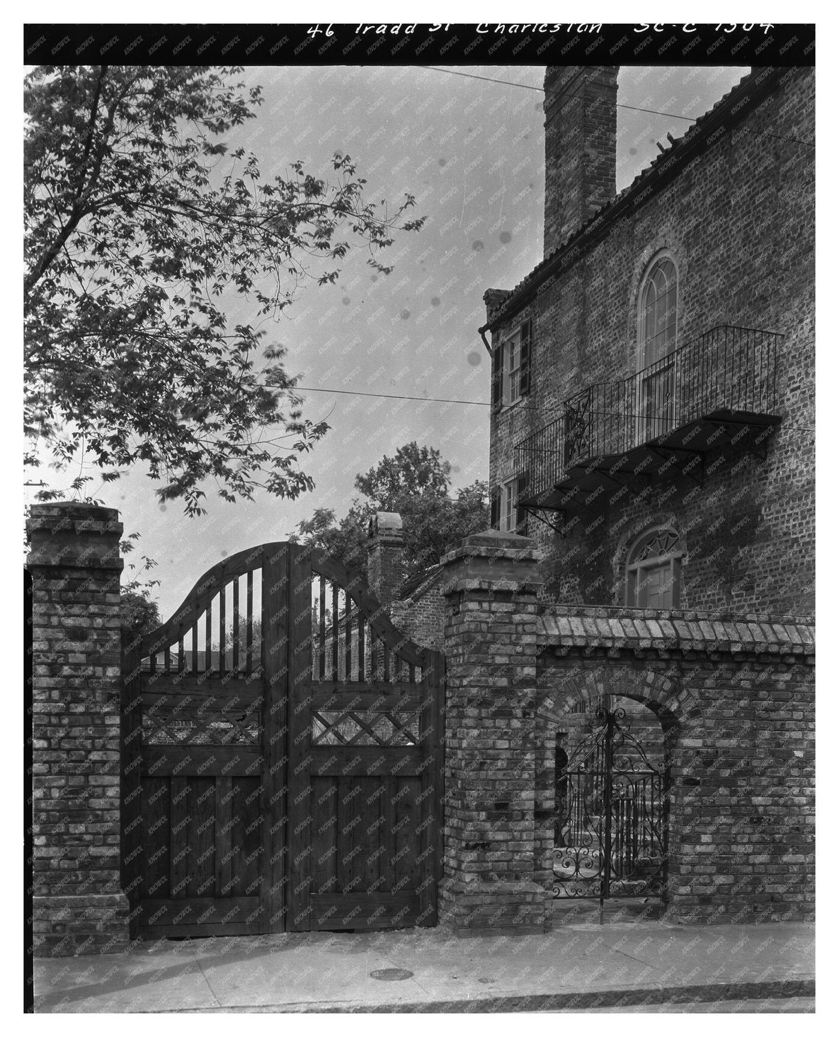 Charleston SC Architecture Photo, 1953 Historical Gates