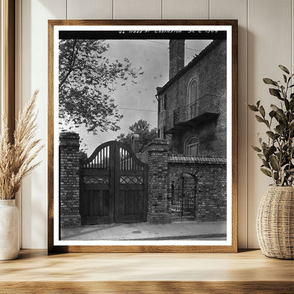 Charleston SC Architecture Photo, 1953 Historical Gates