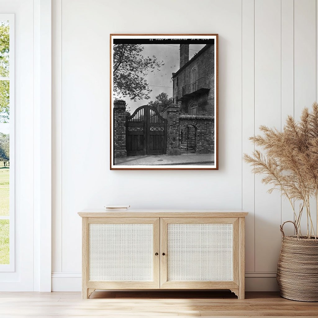 Charleston SC Architecture Photo, 1953 Historical Gates