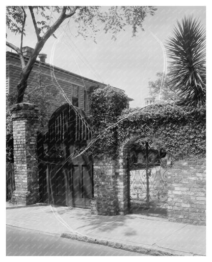 Charleston SC Gates Detail, Early 1900s Architecture