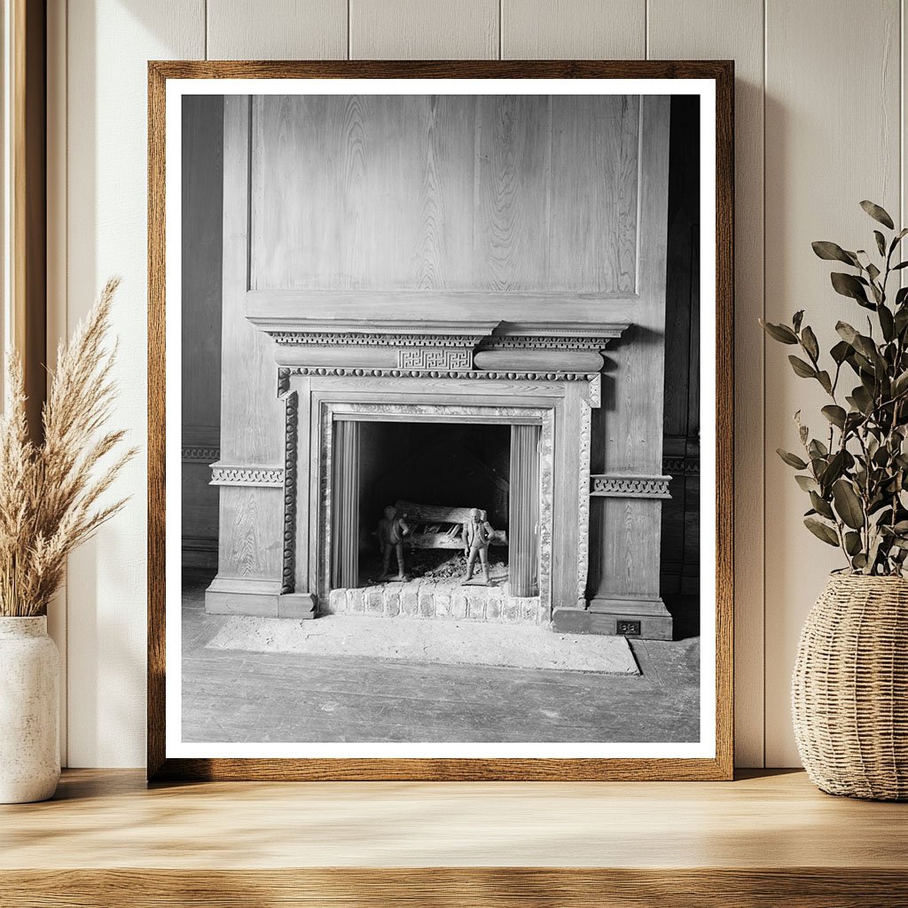 Historic Interior of 1730 Building, Johns Island, SC 1938