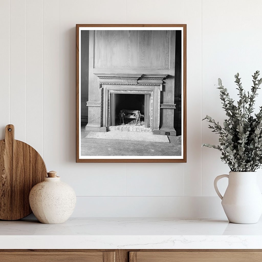Historic Interior of 1730 Building, Johns Island, SC 1938