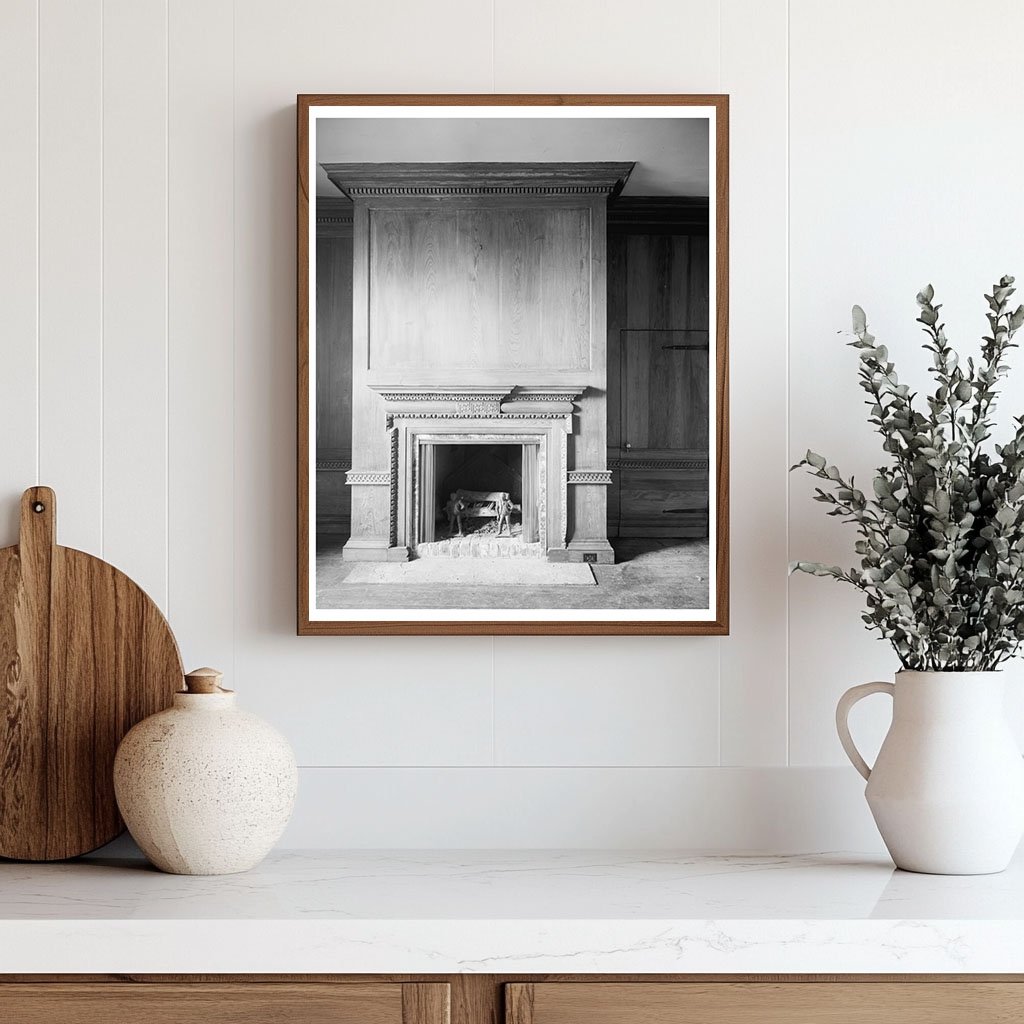 Historic Interior of 1730 Johns Island Home, SC, 1938