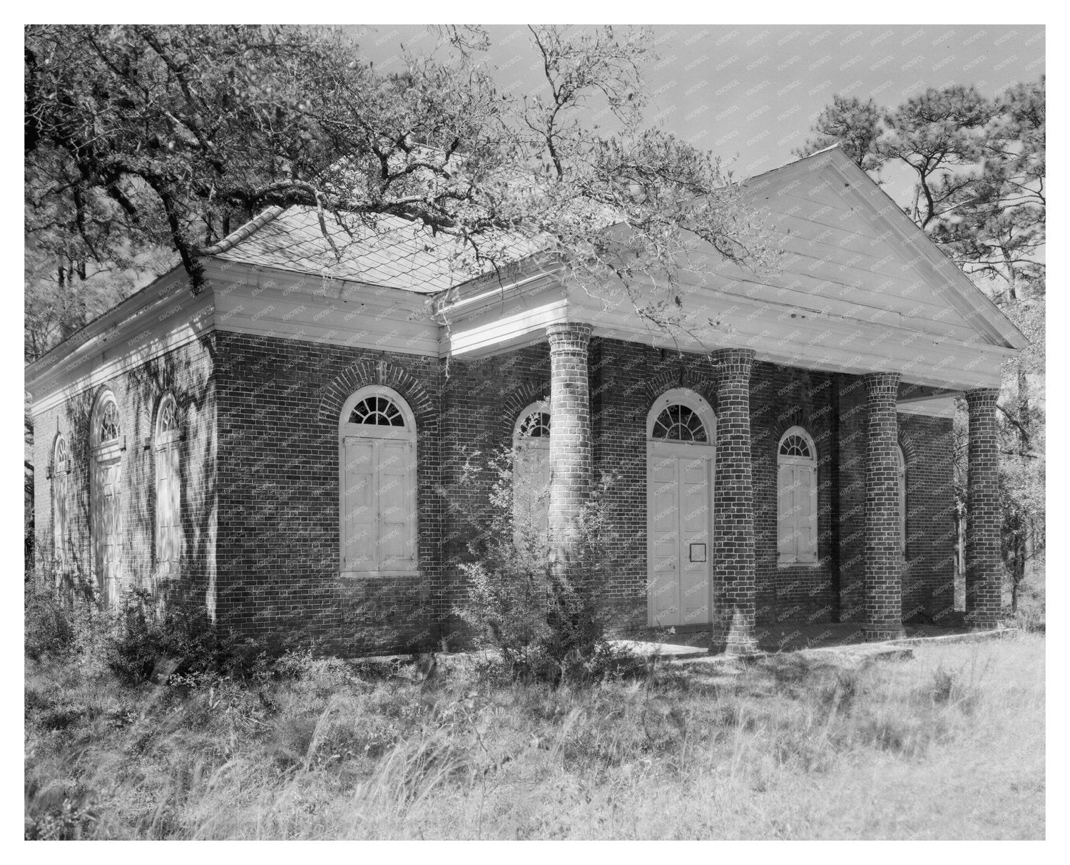 Huguenot Church, McClellanville, SC - 1938 Vintage Photo