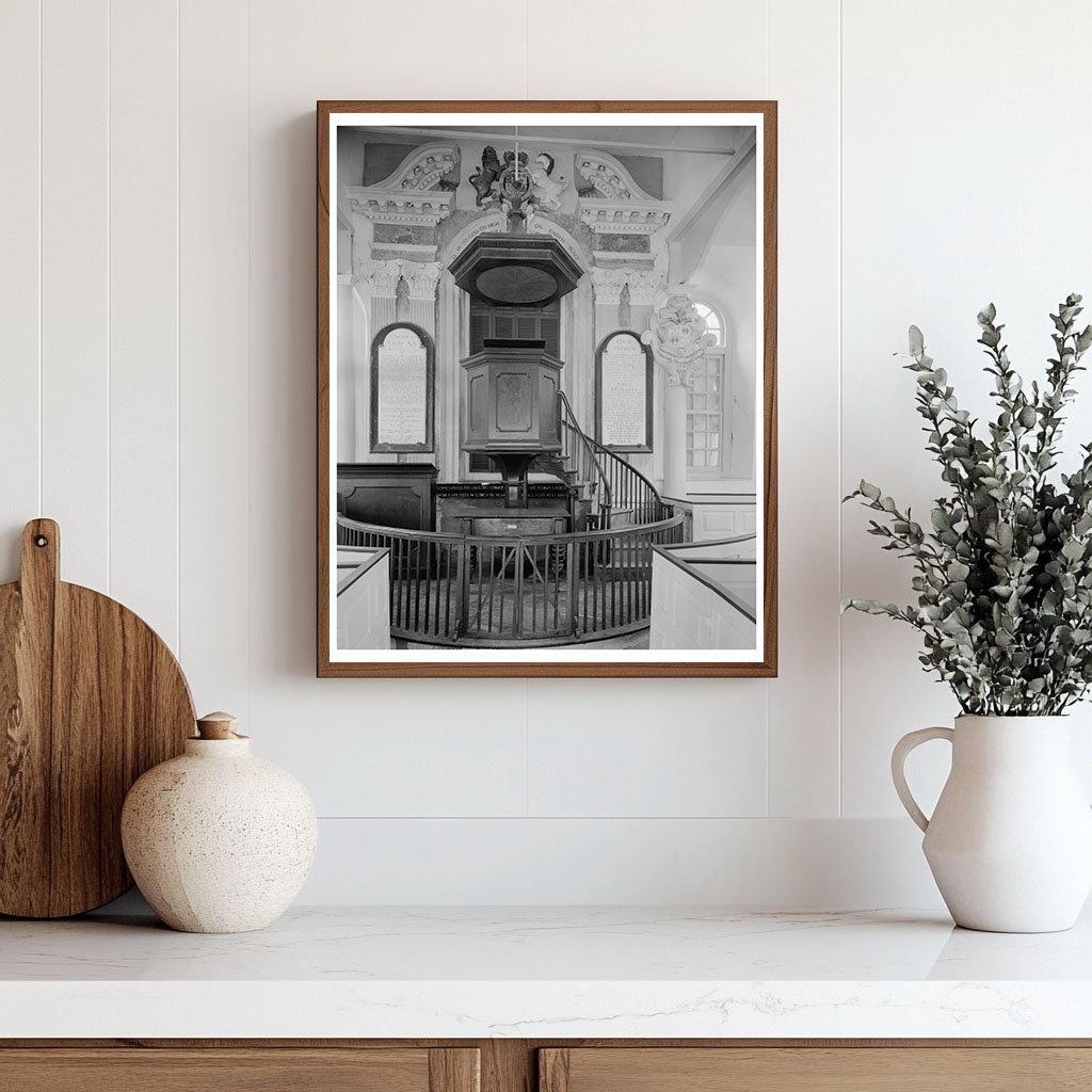 Goose Creek SC Episcopal Church Interior, 1719