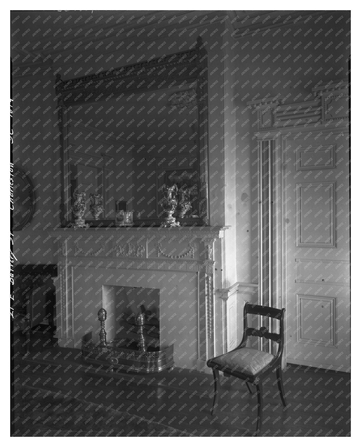 Charles Alston House Interior, Charleston SC 1930s Photo