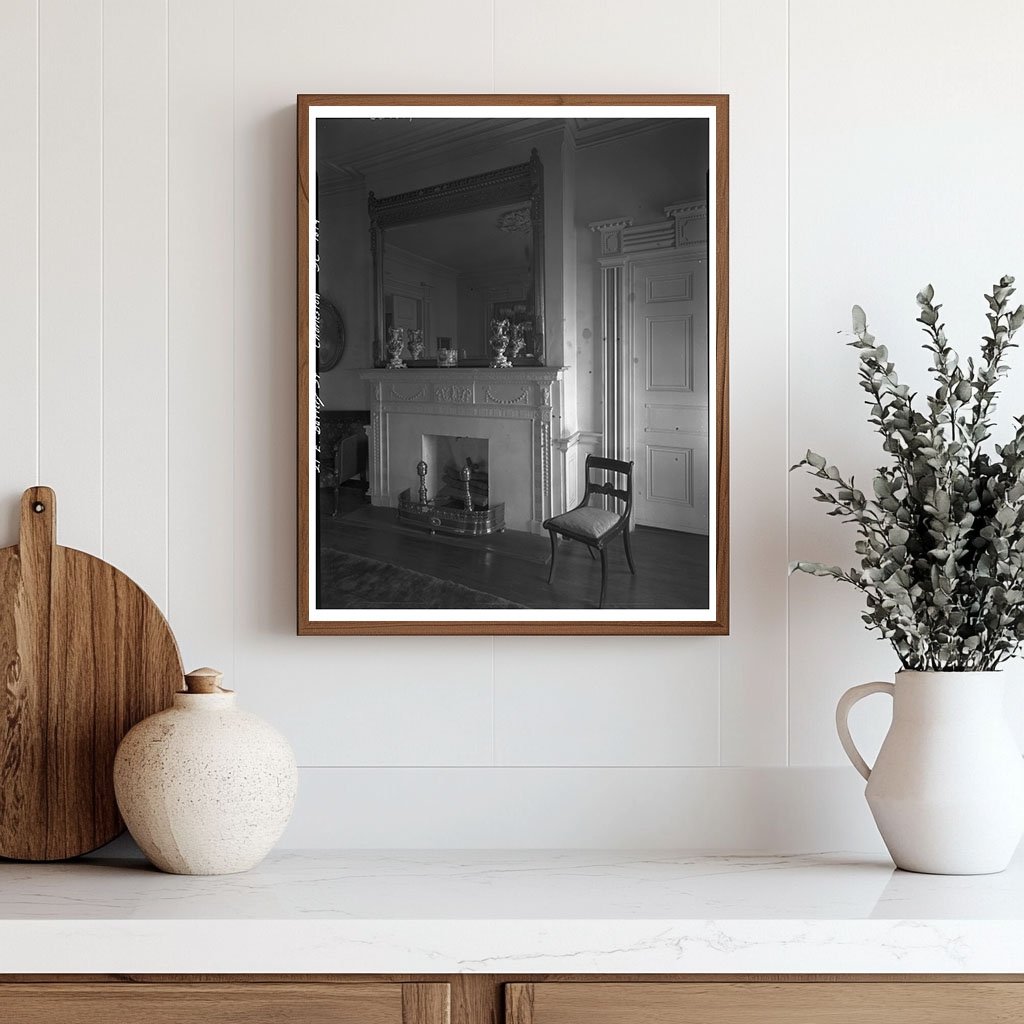 Charles Alston House Interior, Charleston SC 1930s Photo