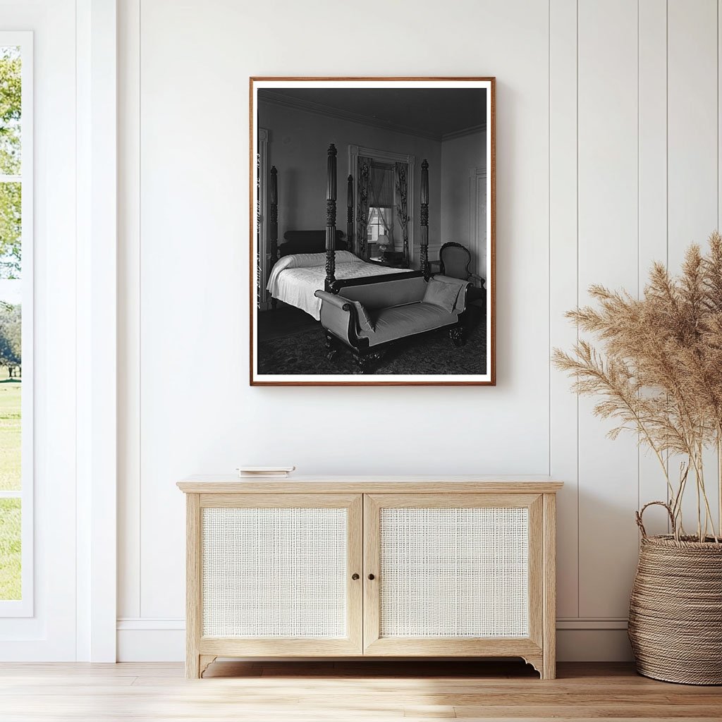 Charleston SC Bedroom Interior, Early 1900s Photograph