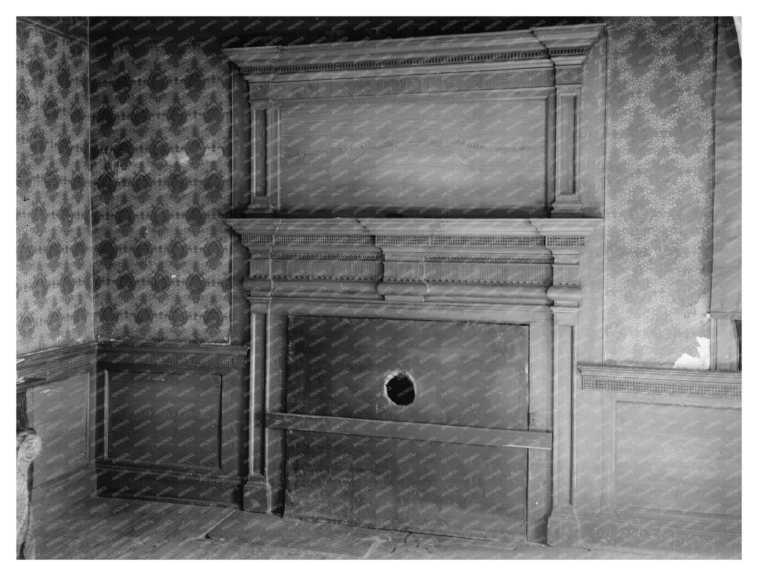 Charlottesville VA Vintage Interior Photo, Early 1900s