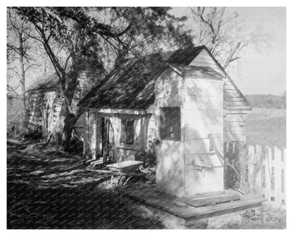Campbell County VA Vintage Outbuilding Photo 1953