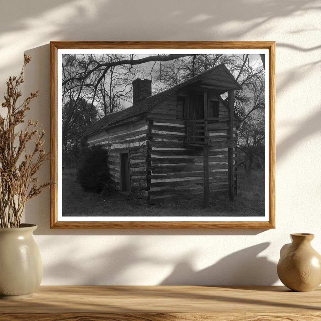 Log Cabin in Amherst County, Virginia - 20th Century Photo