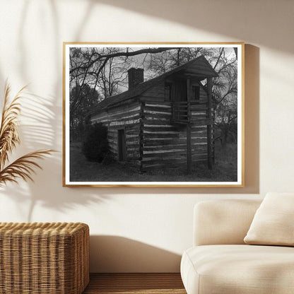 Log Cabin in Amherst County, Virginia - 20th Century Photo