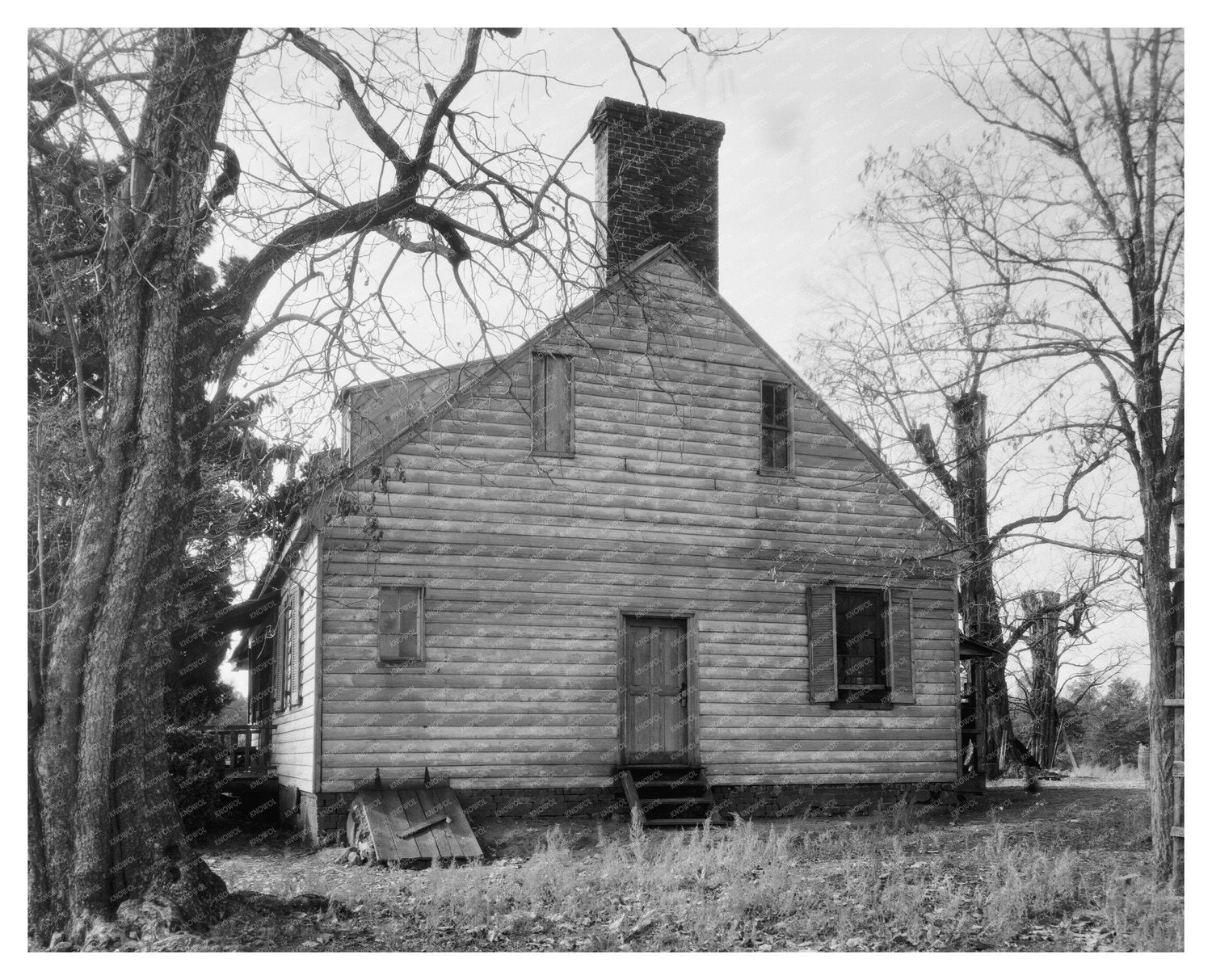 Dillwyn, VA Historic Wooden House Photo, 1953