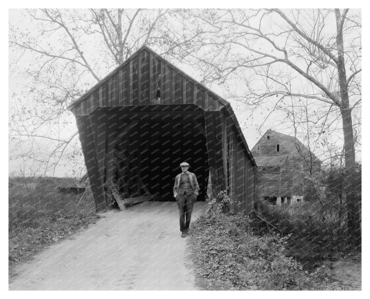 Covered Bridge in Dillwyn, Virginia, 20th Century
