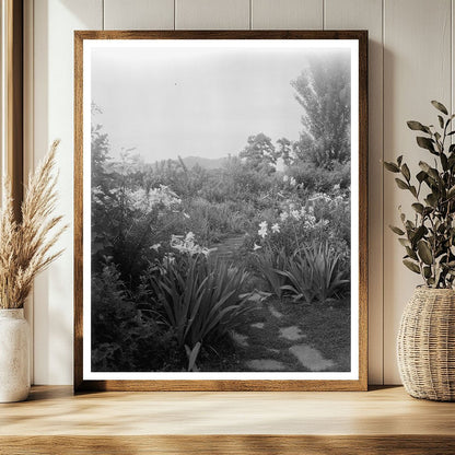 Vintage Garden Scene in Lynchburg, VA 1900s