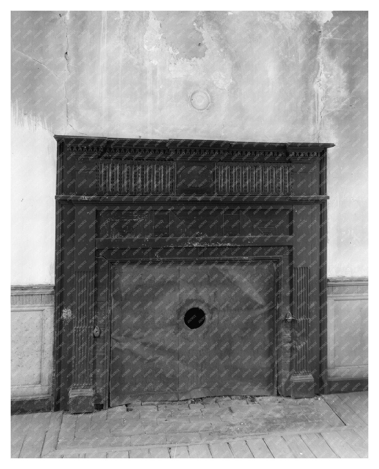 Vintage Fireplace Photo, Chesterfield VA, Early 20th Century