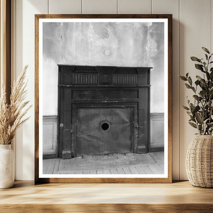 Vintage Fireplace Photo, Chesterfield VA, Early 20th Century