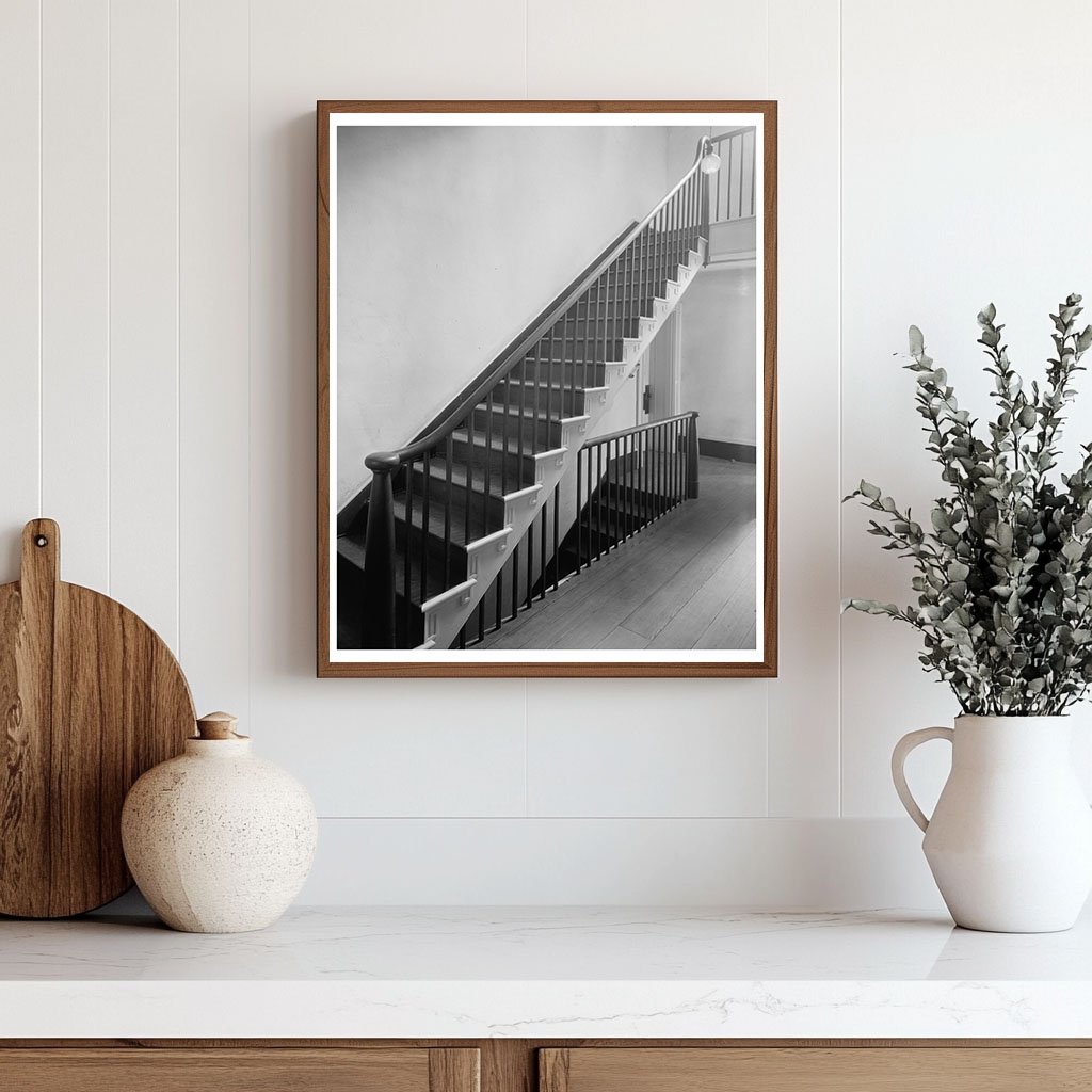 Smithfield VA Interior Stairway Photo 1953