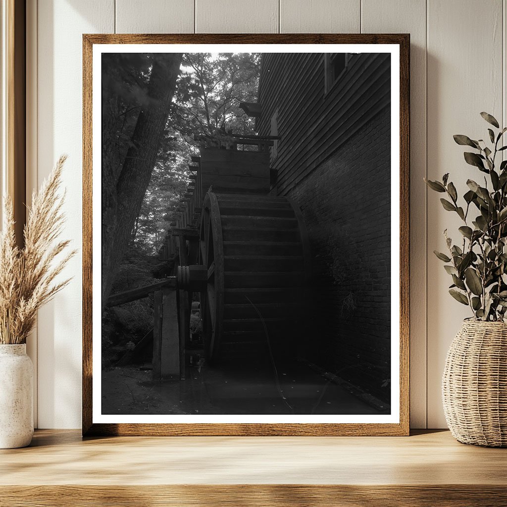 King William County VA Vintage Waterwheel Mill Photo 1900s