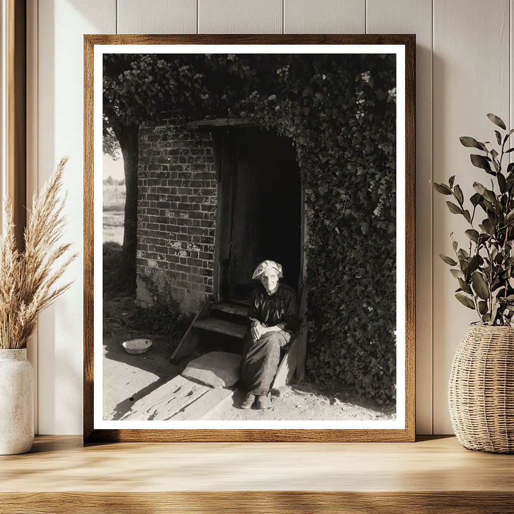 Midwife in Front of 1722 House, King William, VA, 20th Centu