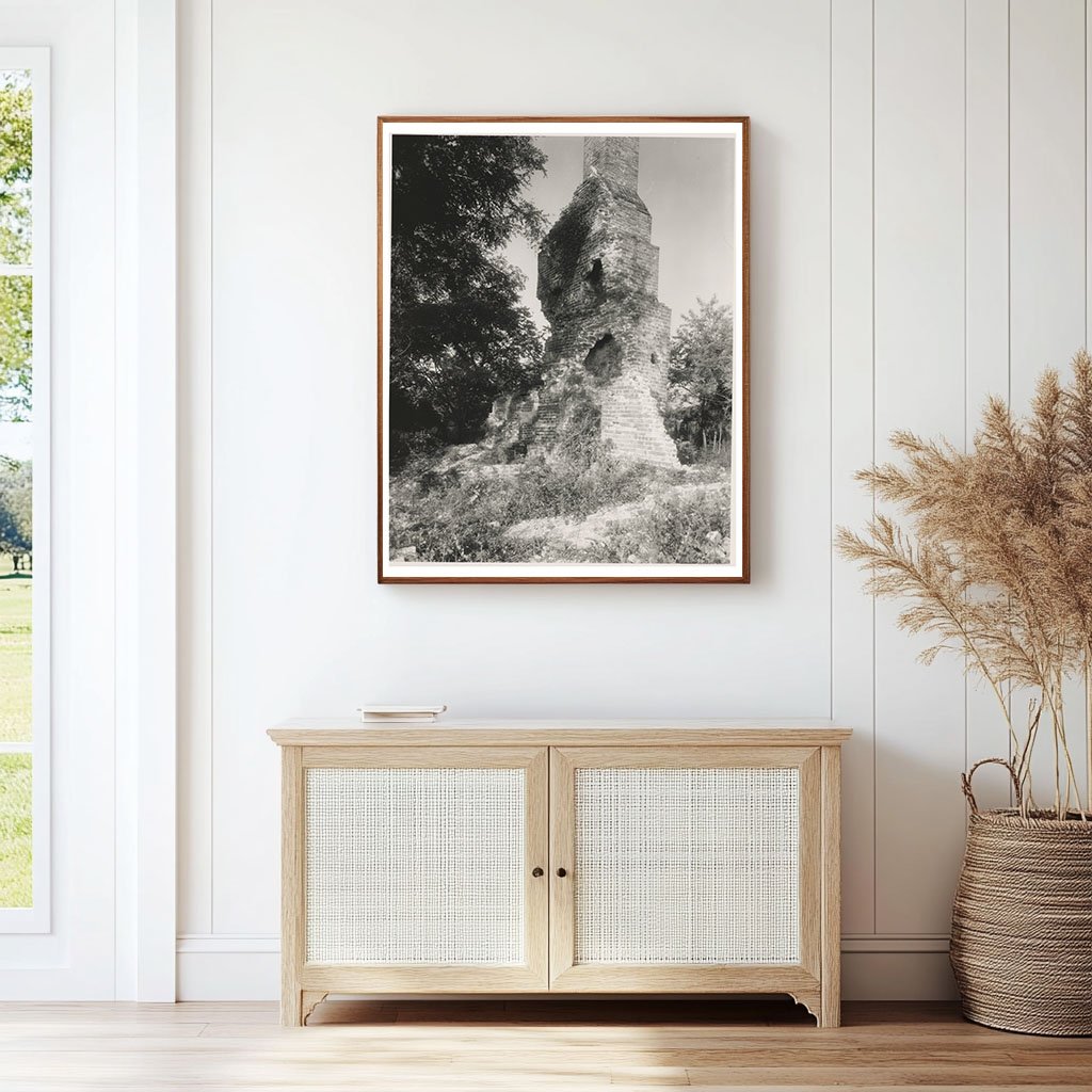 1953 Vintage Photo of Lancaster Ruins, Virginia