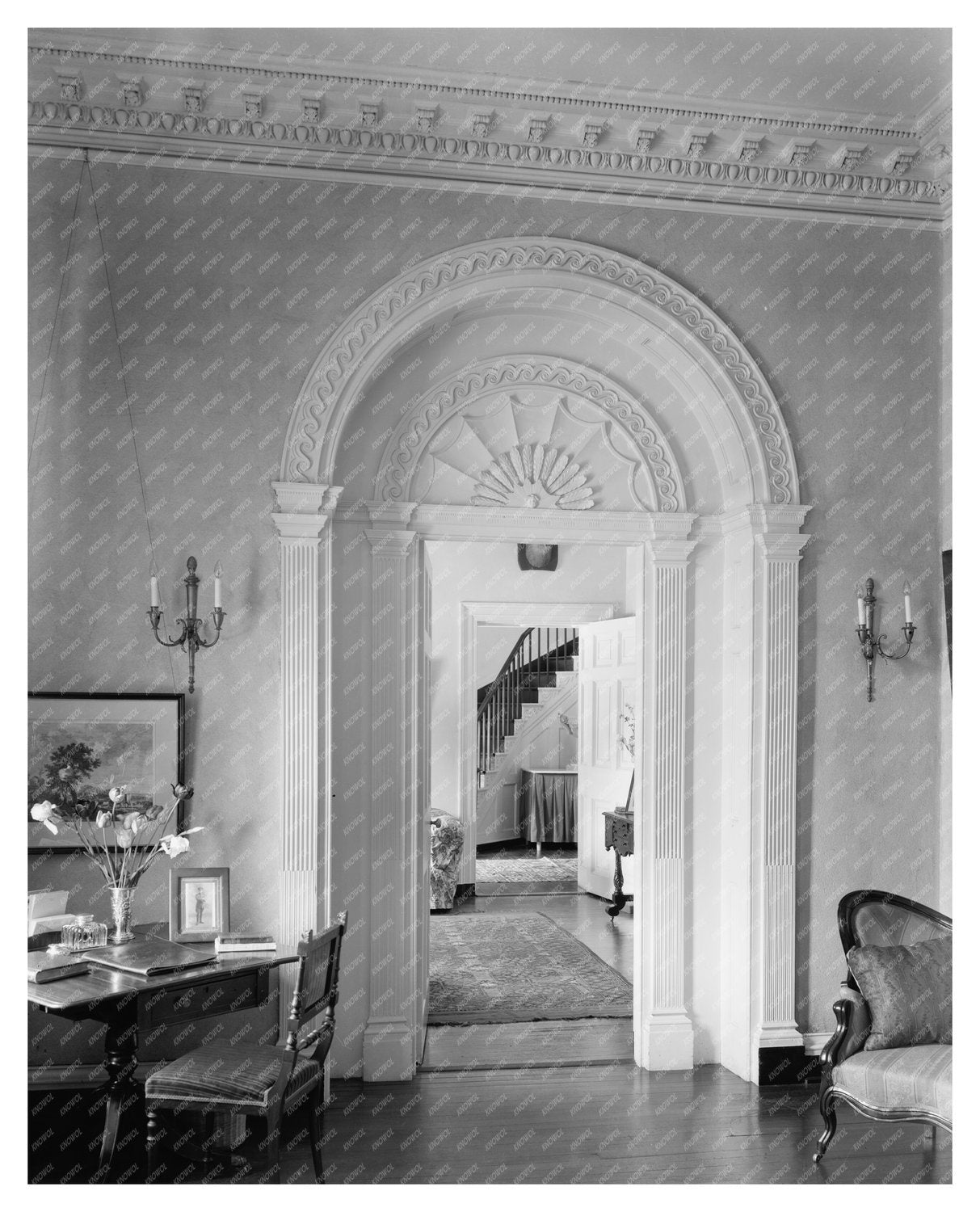 Vintage Interior Scene, Leesburg VA 1900s Architecture