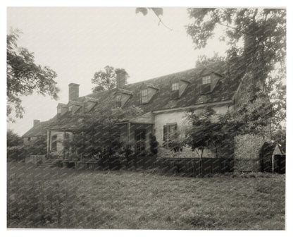 Historic Brick House in Franktown, VA - 1953 Photo