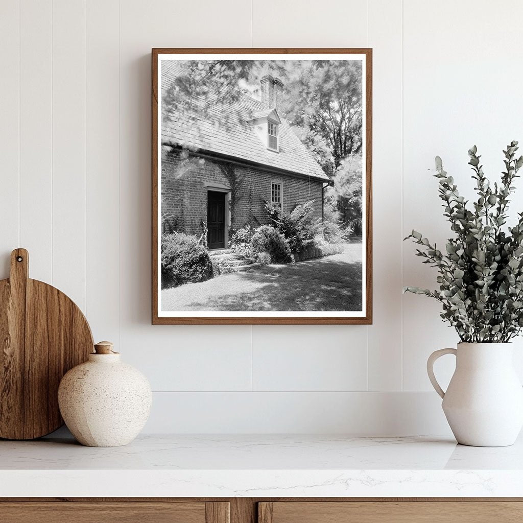 First Brick House, Norfolk VA, 1634 Vintage Photo
