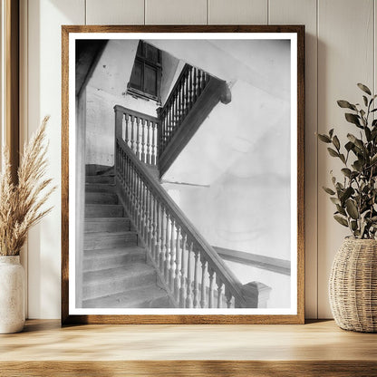 Surry County, VA Vintage Staircase Photo 1953