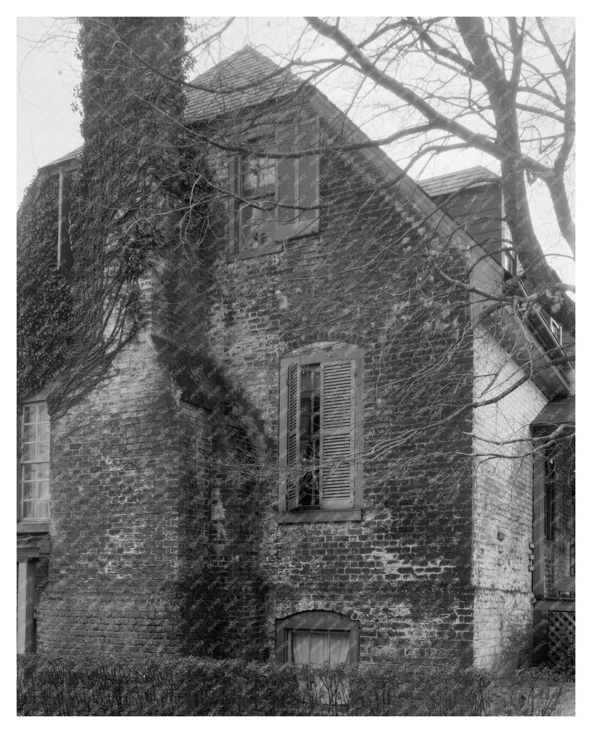 1699 Yorktown VA Colonial Home Vintage Photograph
