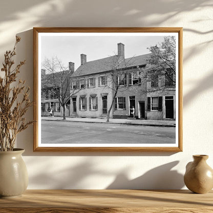 Fredericksburg VA Row Houses - Vintage Photo 1953