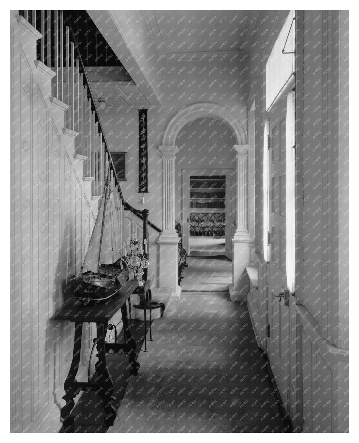 Historic Estate Interior, Stafford County, VA, Early 1900s