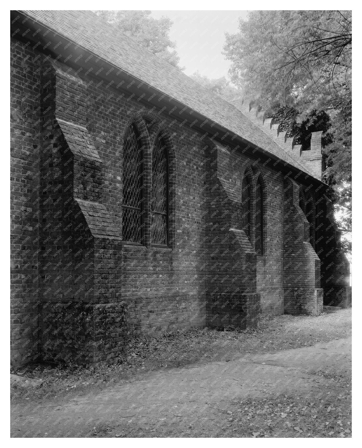 Old Church Tower, Jamestown VA, Historic Image 1639