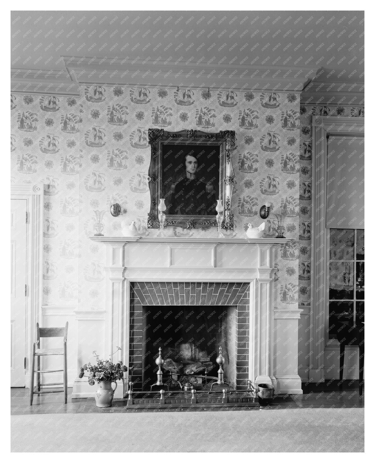 1953 Leesburg VA Historic Interior Photograph