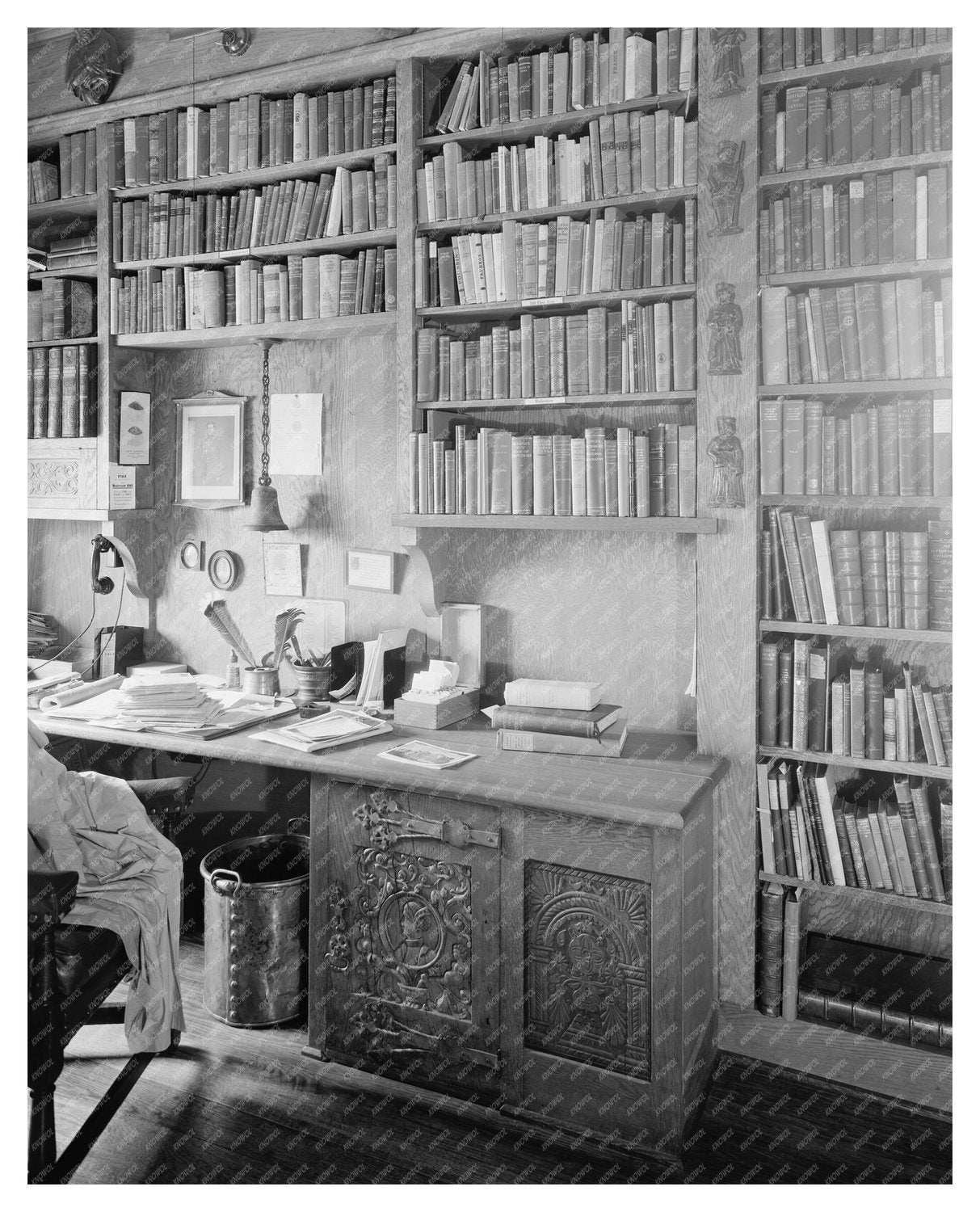 Vintage Library Interior - Richmond, VA, Early 20th Century