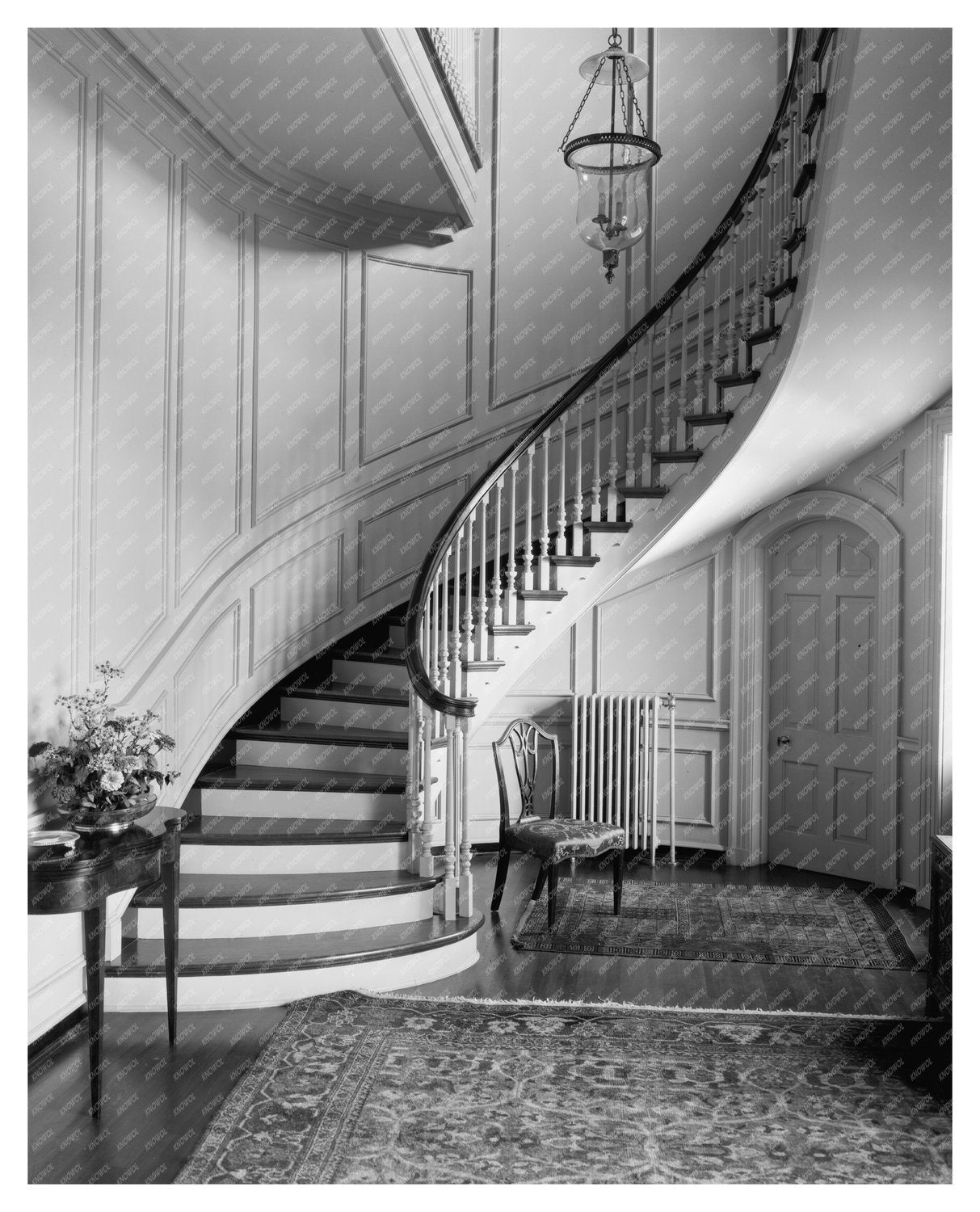 Vintage Photograph of Richmond, VA Entrance Hall, 20th Centu