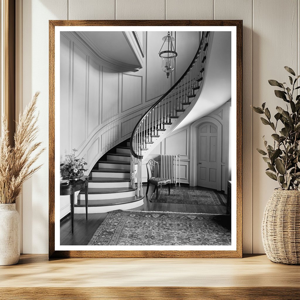 Vintage Photograph of Richmond, VA Entrance Hall, 20th Centu