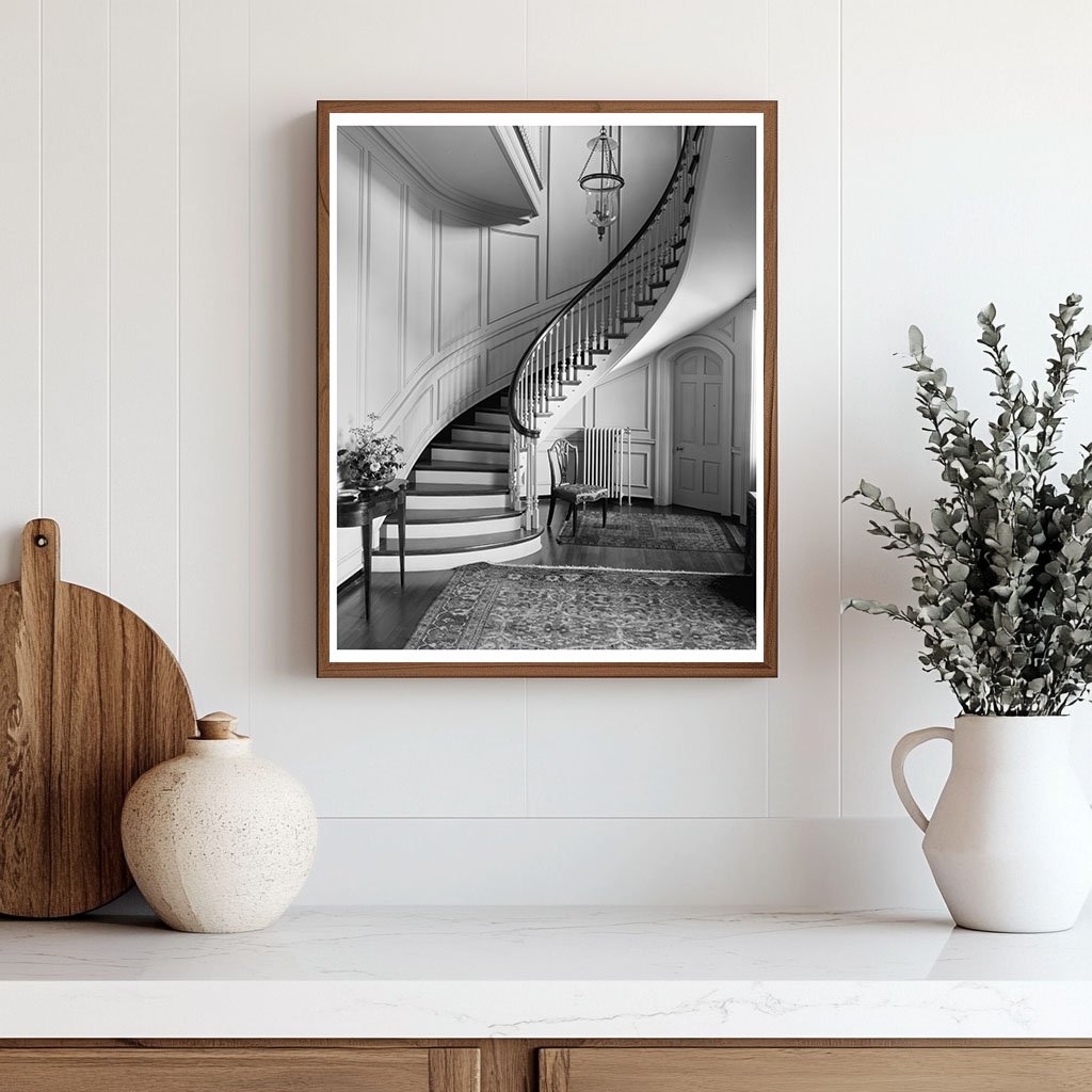 Vintage Photograph of Richmond, VA Entrance Hall, 20th Centu