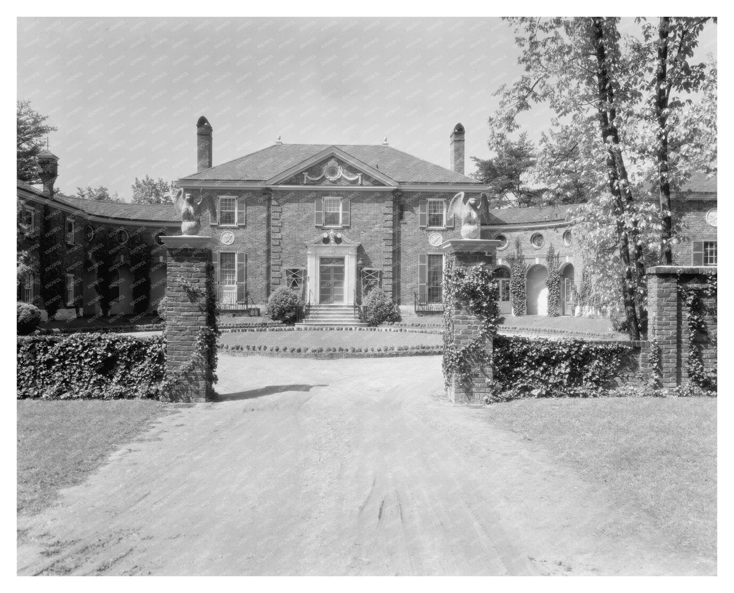 Richmond VA Mansion Gates, Early 20th Century Photo