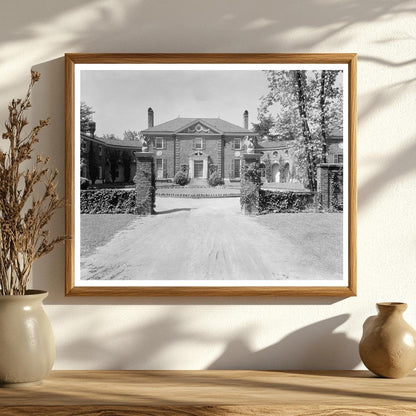Richmond VA Mansion Gates, Early 20th Century Photo