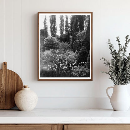 Vintage Garden Scene, Richmond VA 20th Century