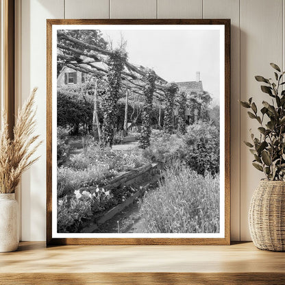 Vintage Garden Scene in Richmond, VA, Early 20th Century