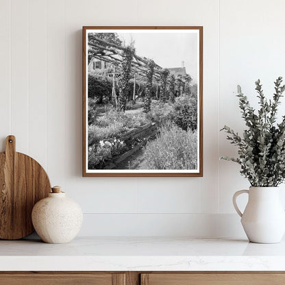 Vintage Garden Scene in Richmond, VA, Early 20th Century