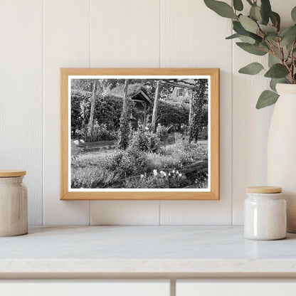 Vintage Garden Scene in Richmond, VA - Henrico County 20th C