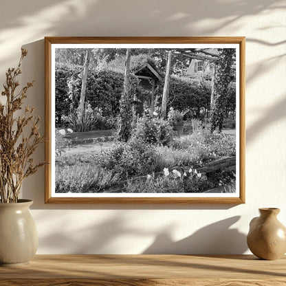 Vintage Garden Scene in Richmond, VA - Henrico County 20th C