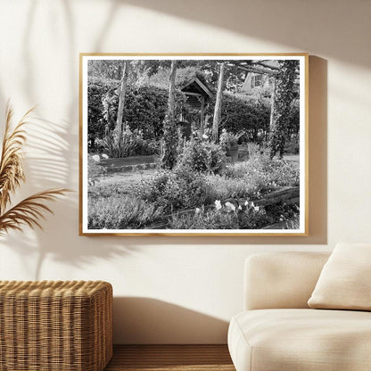 Vintage Garden Scene in Richmond, VA - Henrico County 20th C