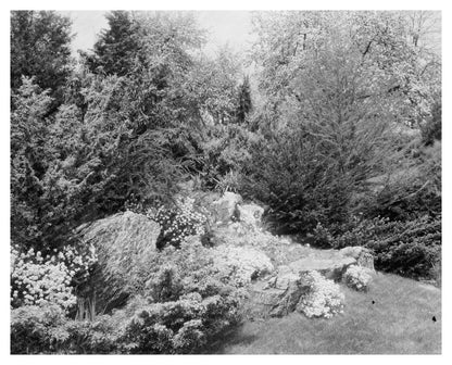 Early 1900s Garden Scene, Boyce, VA - Historical Photo