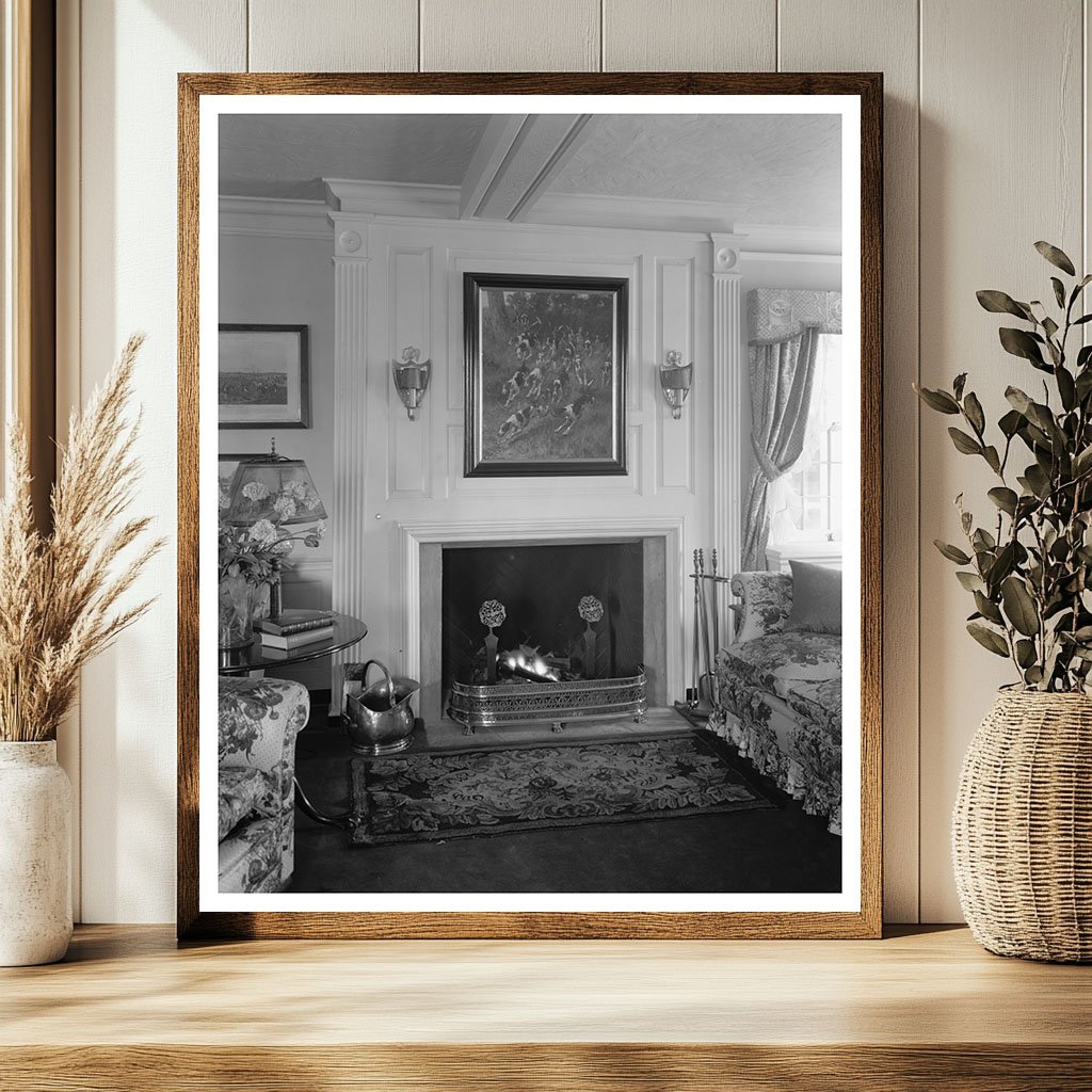Vintage Interior Scene, Middleburg, VA, Early 20th Century
